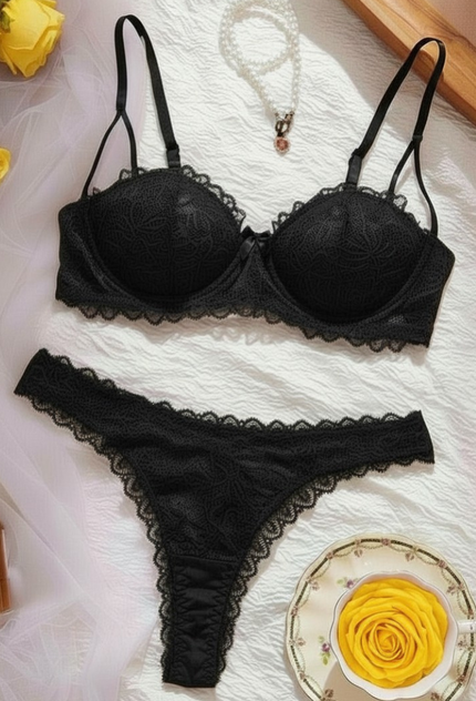 Anemona floral lace two piece bra set — So Pretty Intimates