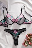 Calantha floral accented bra set — So Pretty Intimates 