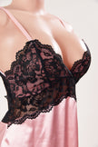 Cassia satin-feel open back babydoll — So Pretty Intimates
