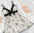Dahlia lace and satin babydoll lingerie set— So Pretty Intimates