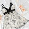 Dahlia lace and satin babydoll lingerie set— So Pretty Intimates
