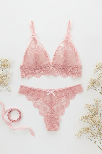 Freesia delicate piece lingerie set — So Pretty Intimates