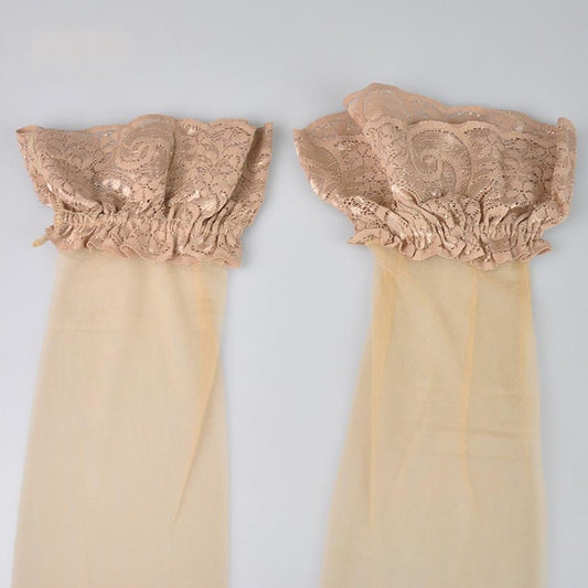Lace trim stockings