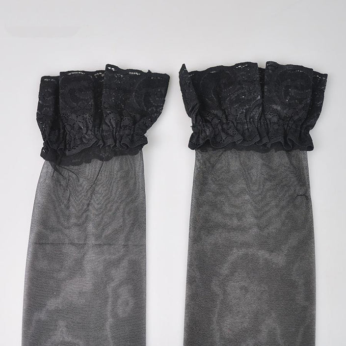 Lace trim stockings