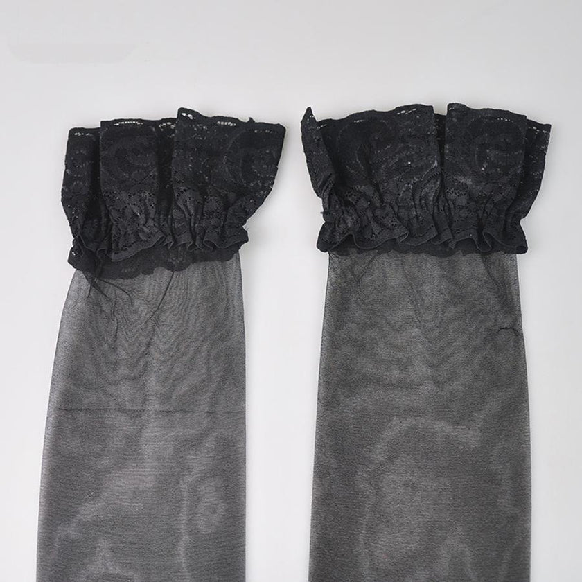 Lace trim stockings