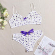 Ione purple heart sheer two piece bra set — So Pretty Intimates