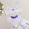 Ione purple heart sheer two piece bra set — So Pretty Intimates