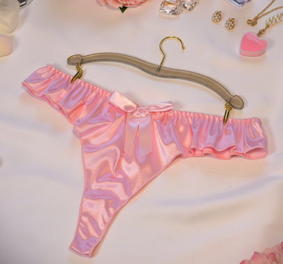 Nia bow ruffle thong — So Pretty Intimates