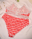 Yolanda gingham stretch two piece bralette set — So Pretty Intimates