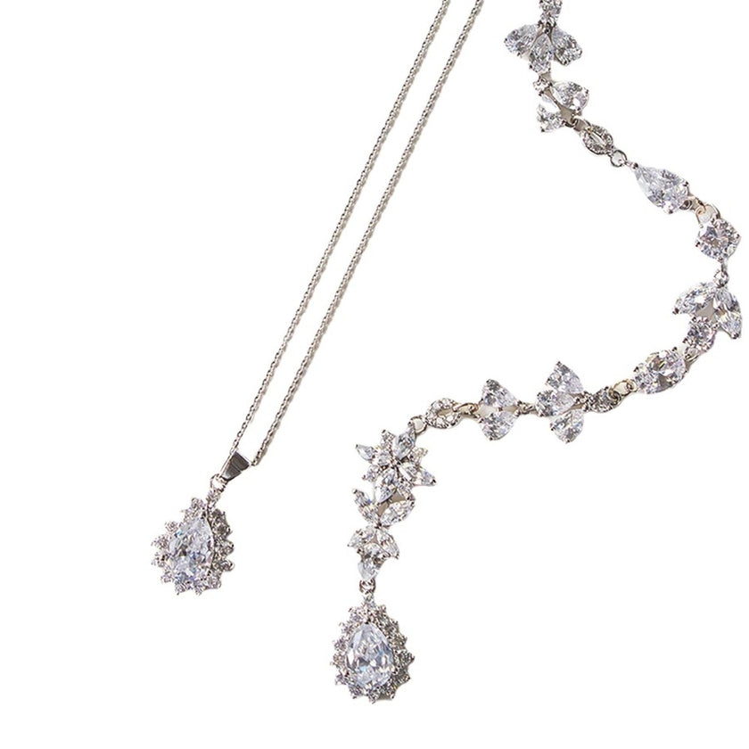 Rhinestone back body chain